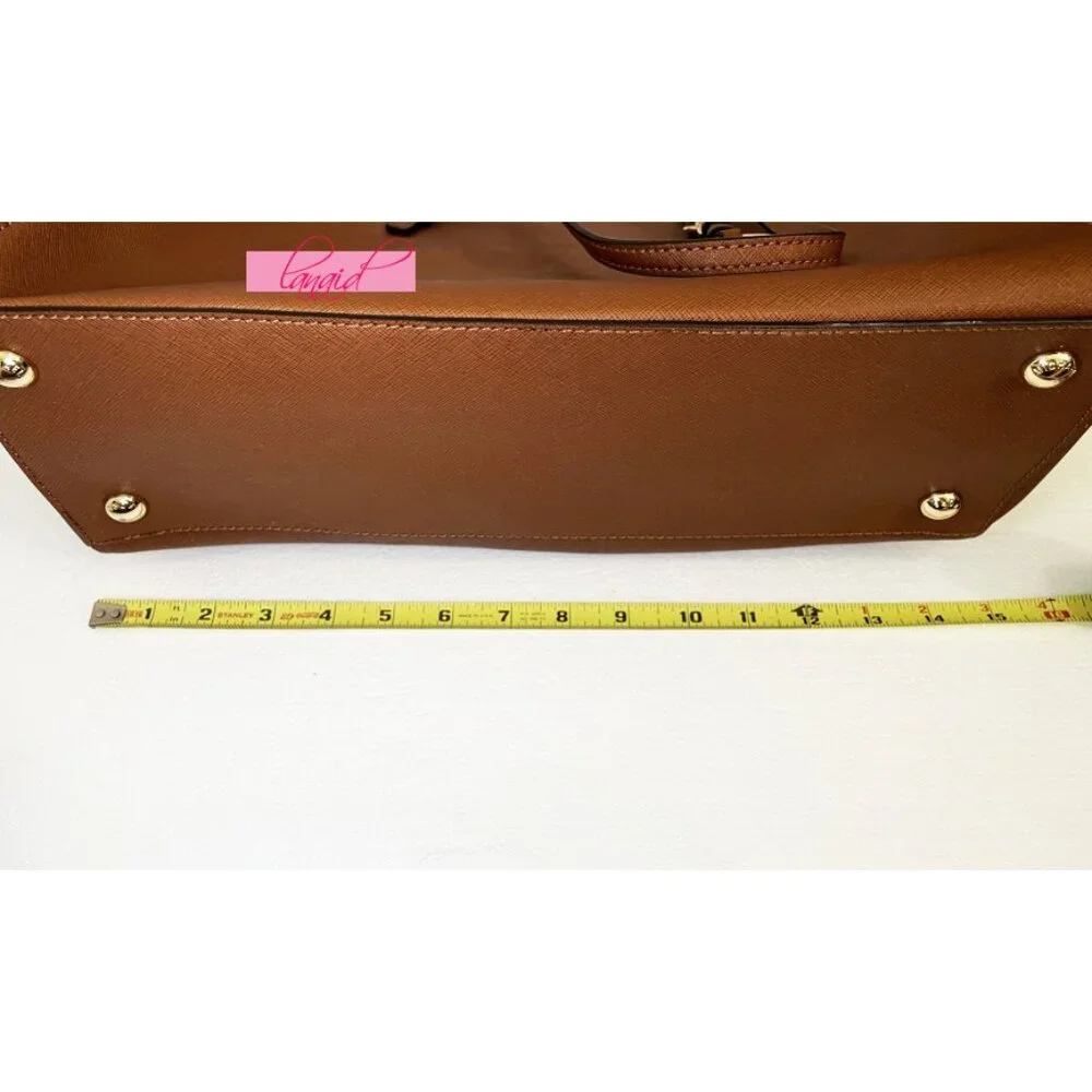 Michael Kors Jet Set Saffiano Leather Tote Bag Luggage Large Big Shoulder Purse